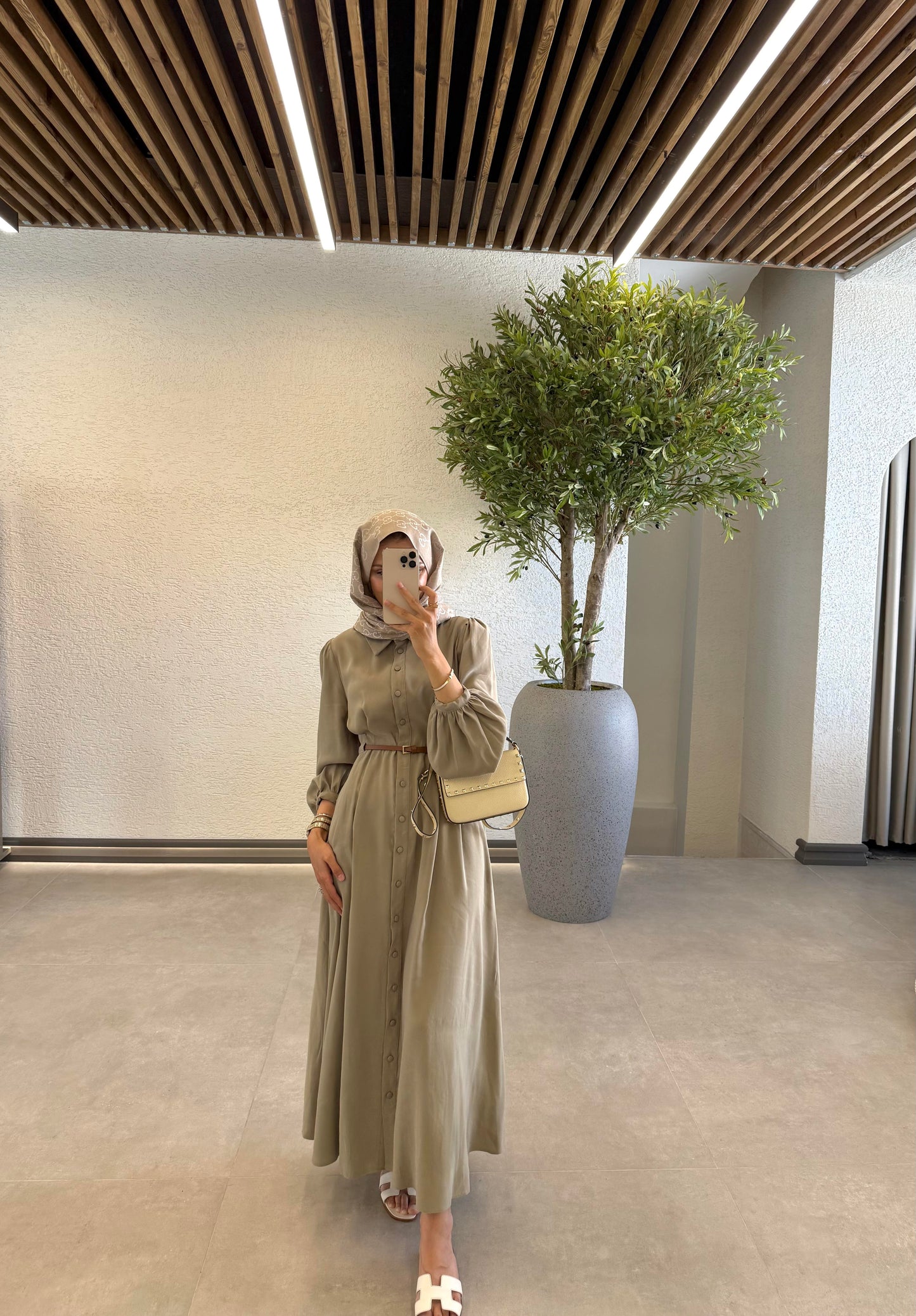 July Belted Dress - Khaki