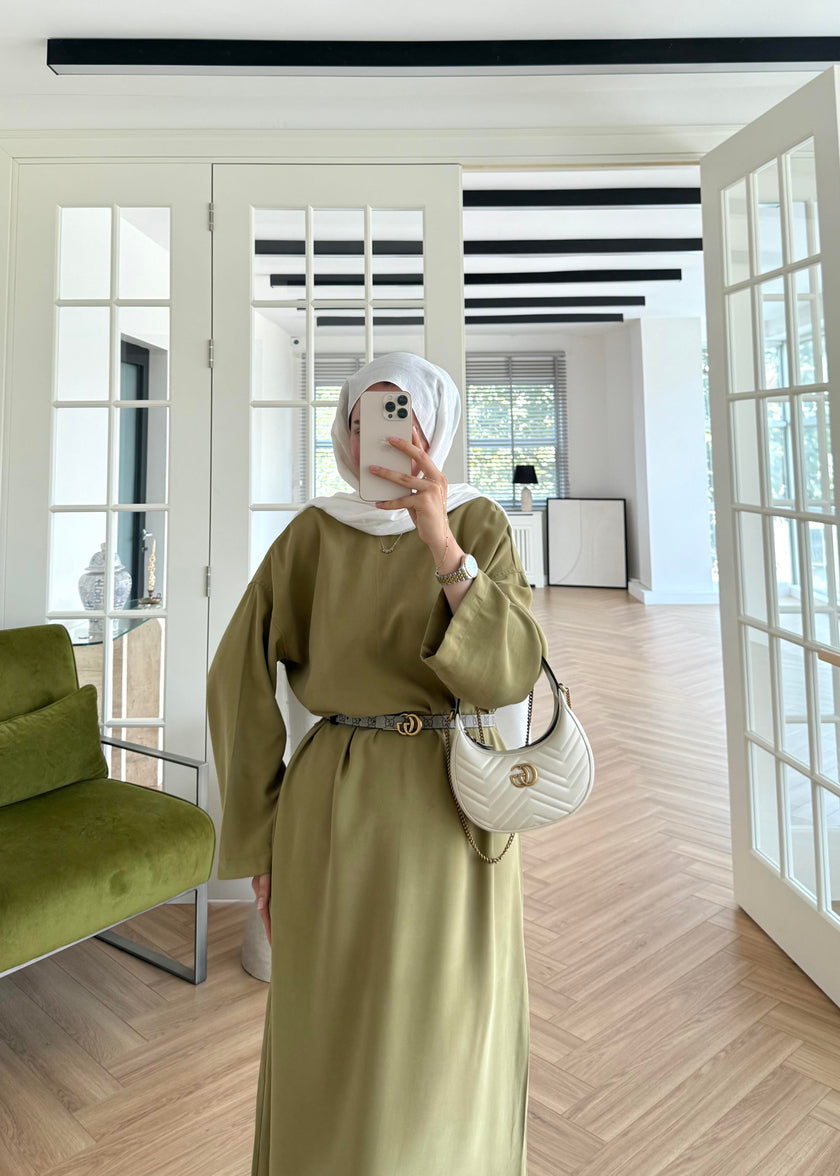 Tencel Basic Maxi Dress - Khaki