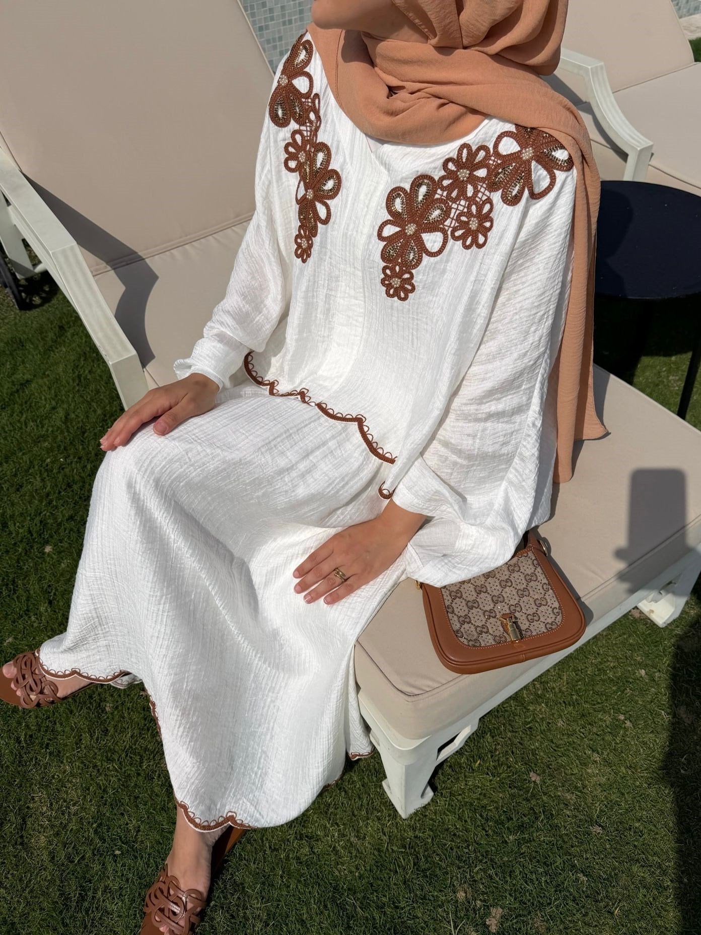 Lace Detailed Skirt Set - White