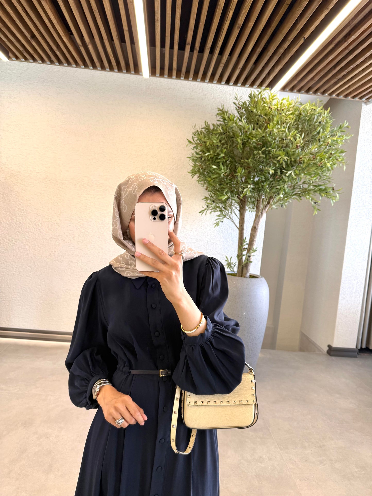 July Belted Dress Navy Blue