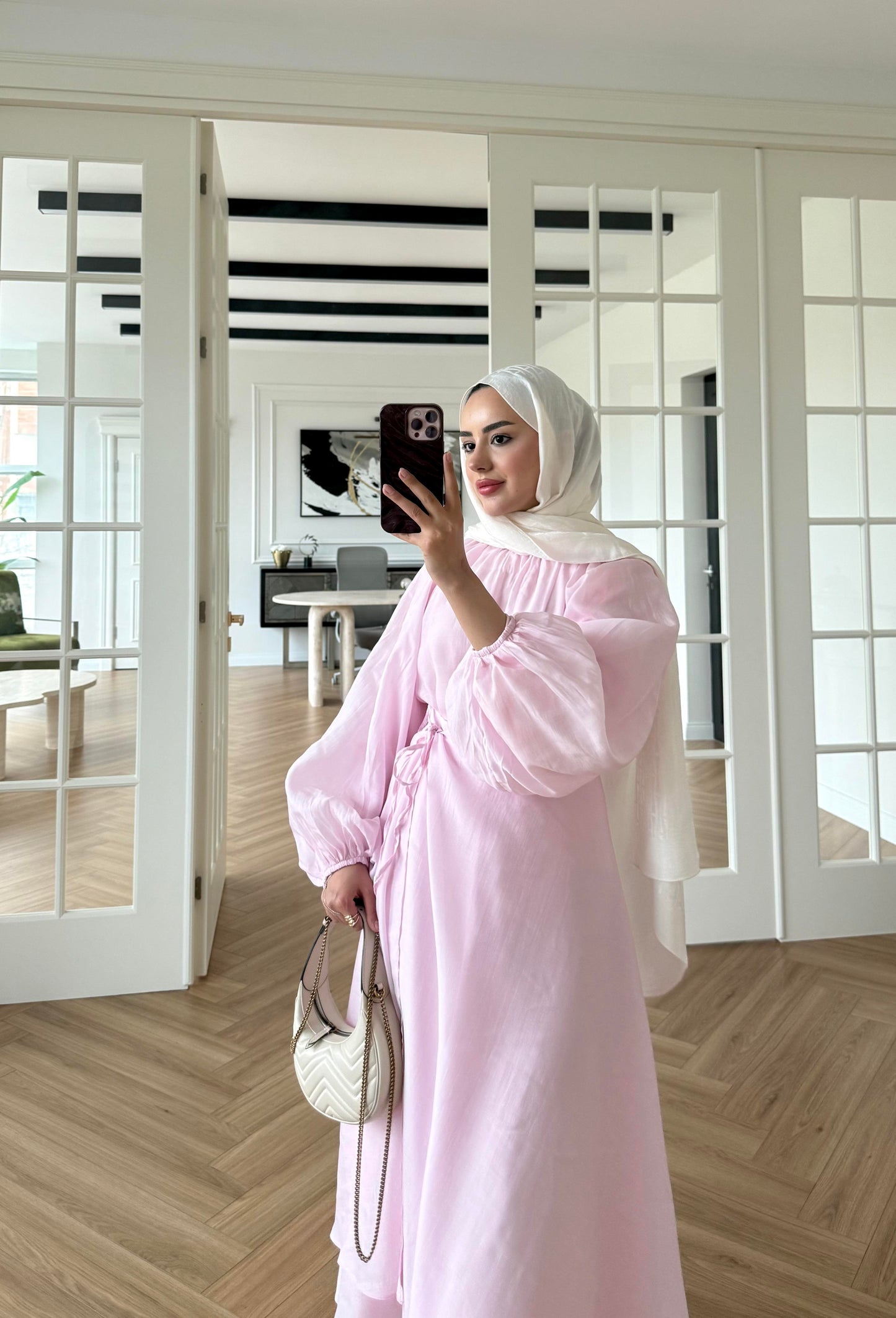 Soft Candy Tie-Front Skirt & Puff Sleeve Blouse Set
