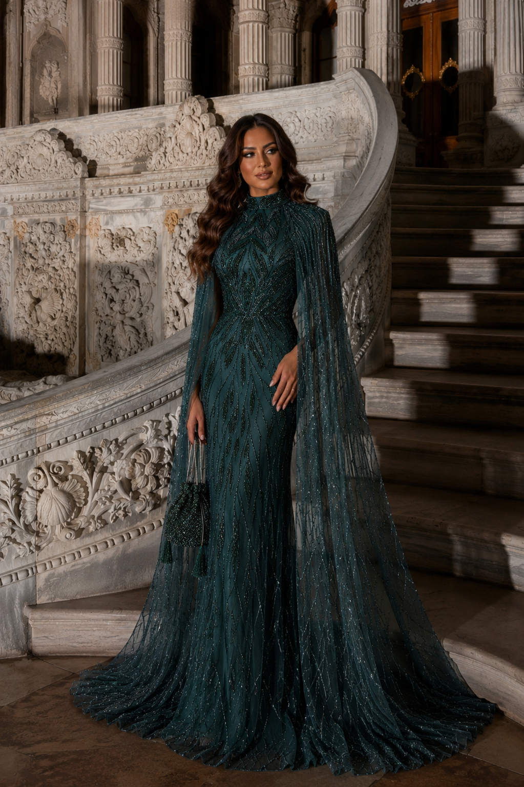 Nuraya Couture Dress - Emerald