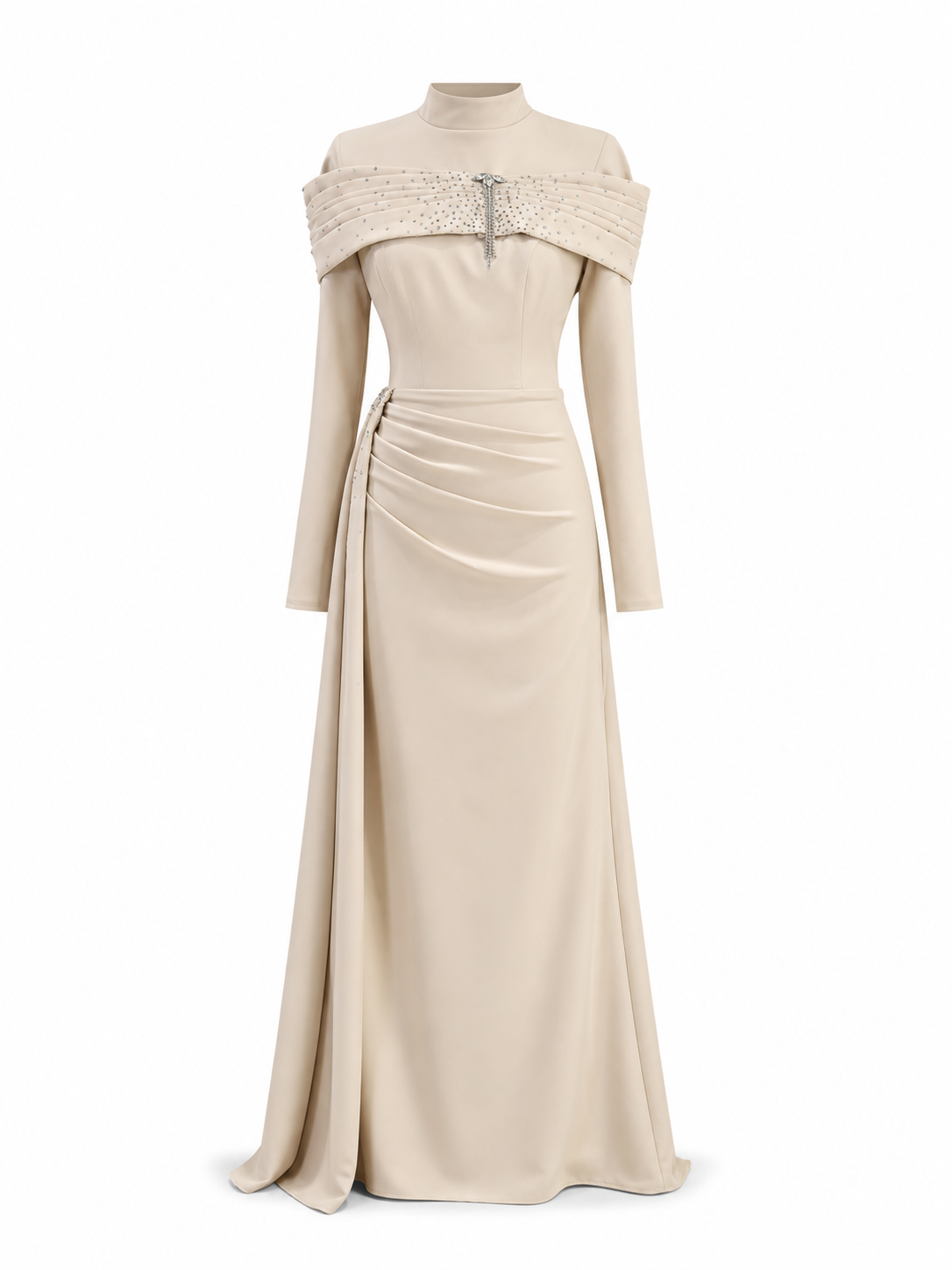 Liyana Evening Dress - Beige