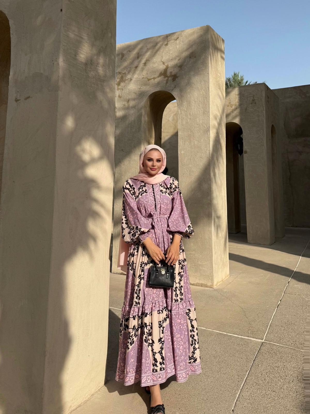 Royal Princess Lilac Poplin Maxi Dress