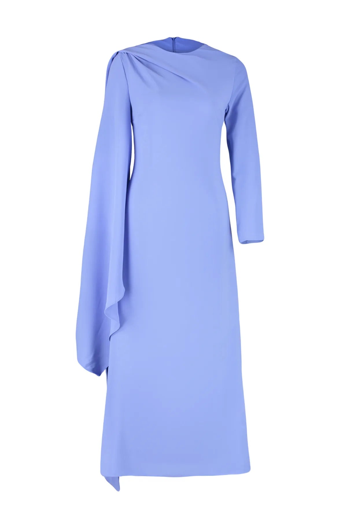 Lavender Shawl-Detail Evening Dress