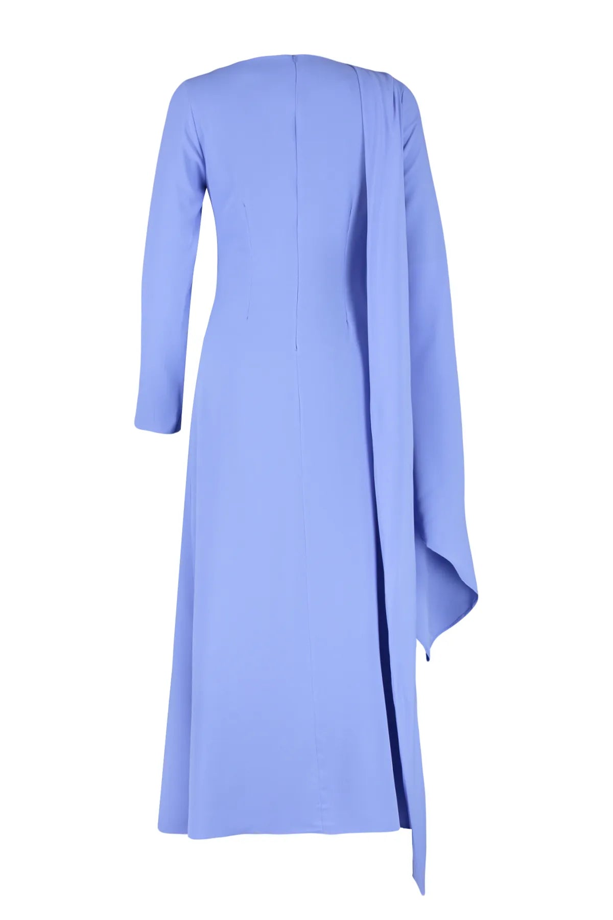 Lavender Shawl-Detail Evening Dress
