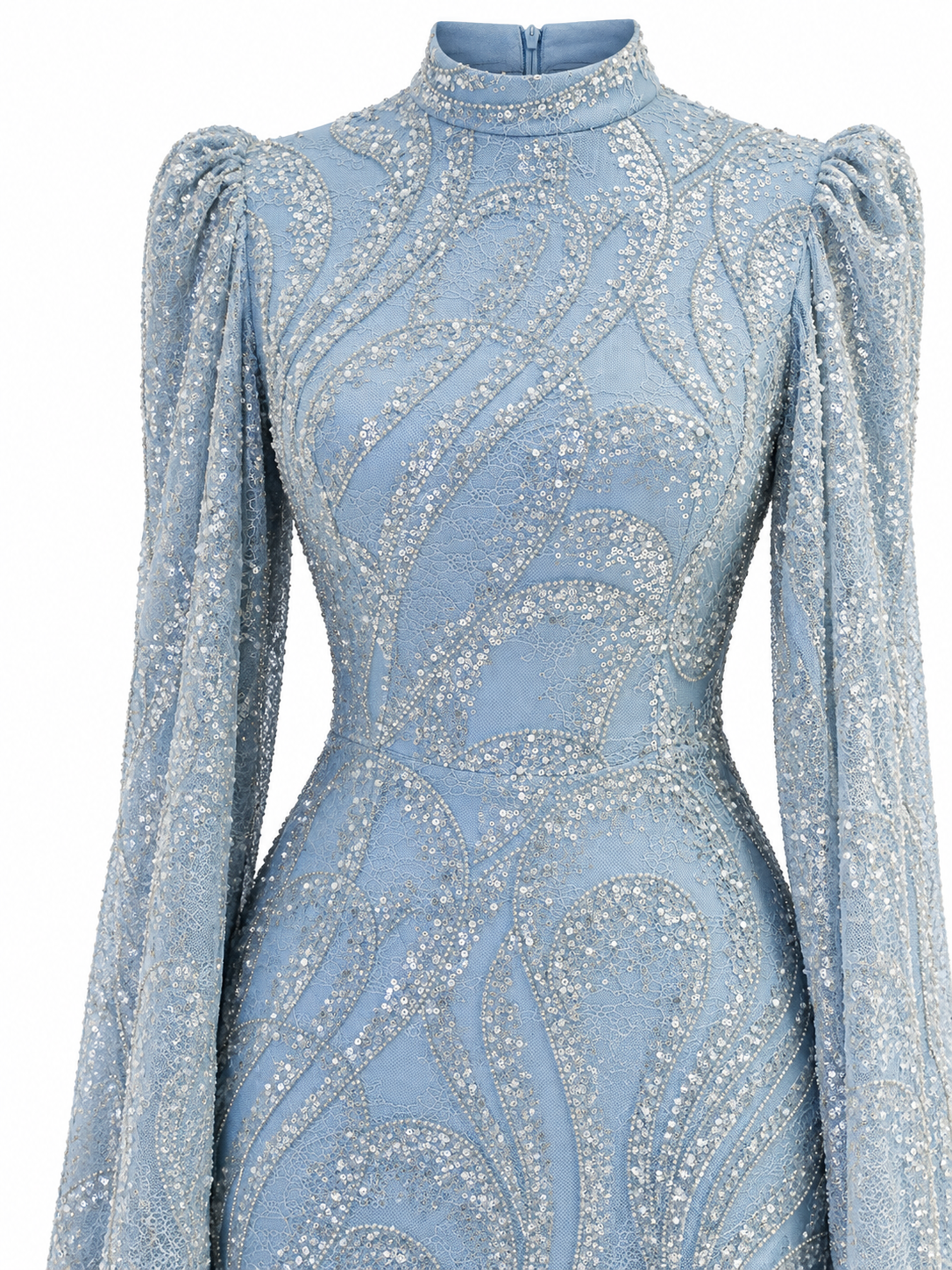 Amaris Modest Evening Dress - Blue