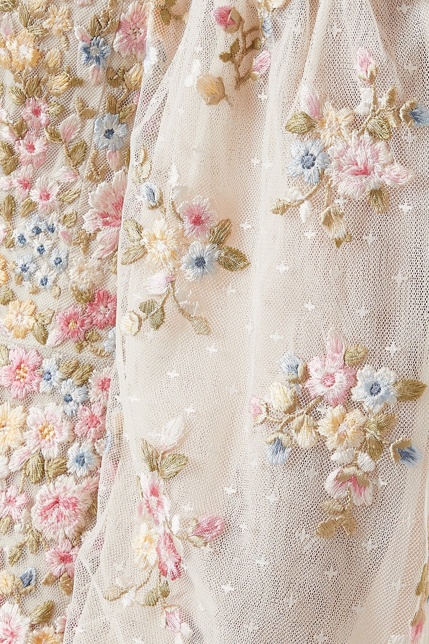 Needle & Thread Lunaria Wreath Off-shoulder Gown