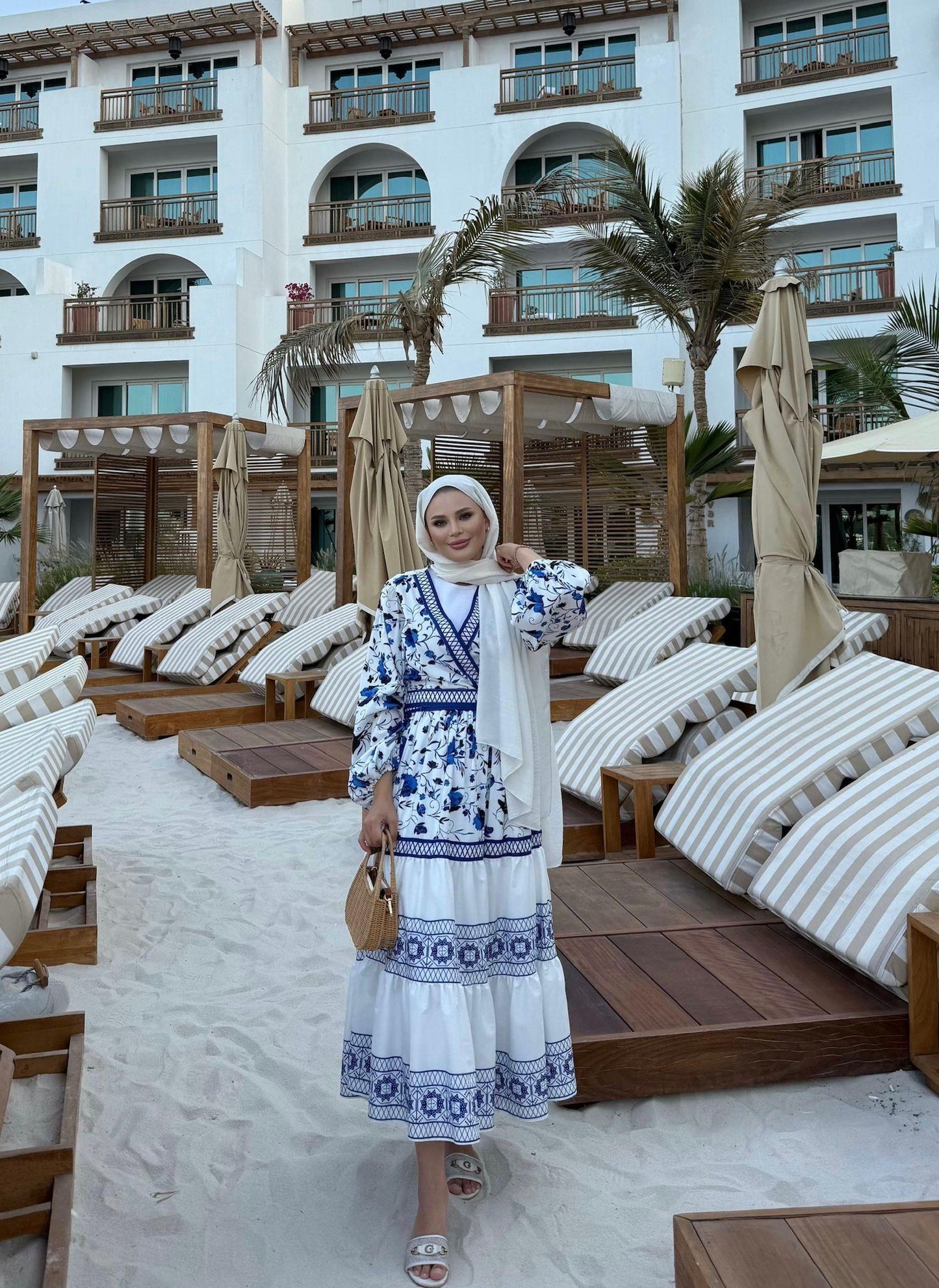 Floral Kimono & Skirt Set – Blue