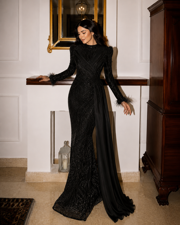 Amani Evening Dress - Powder Pink