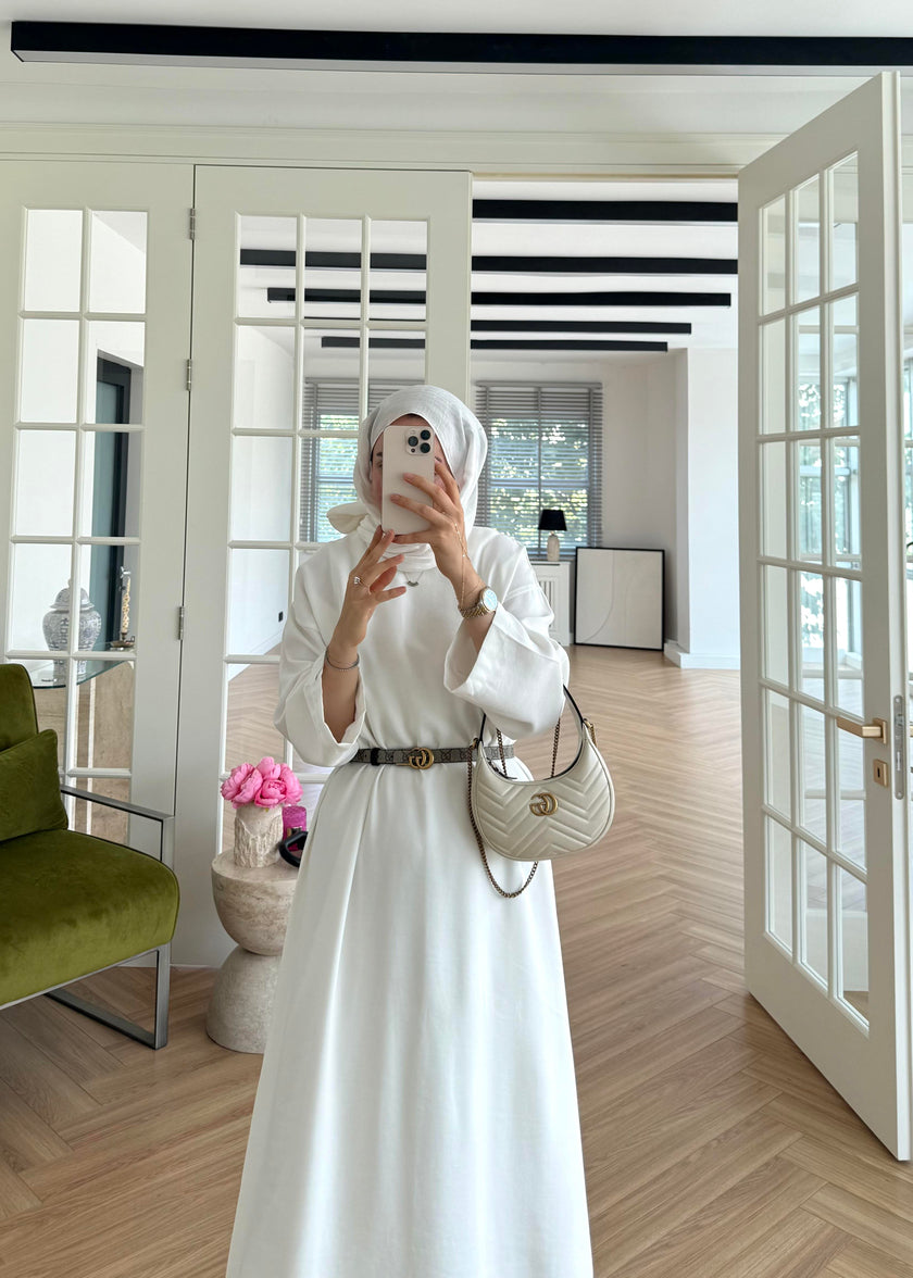 Tencel Basic Maxi Dress - White