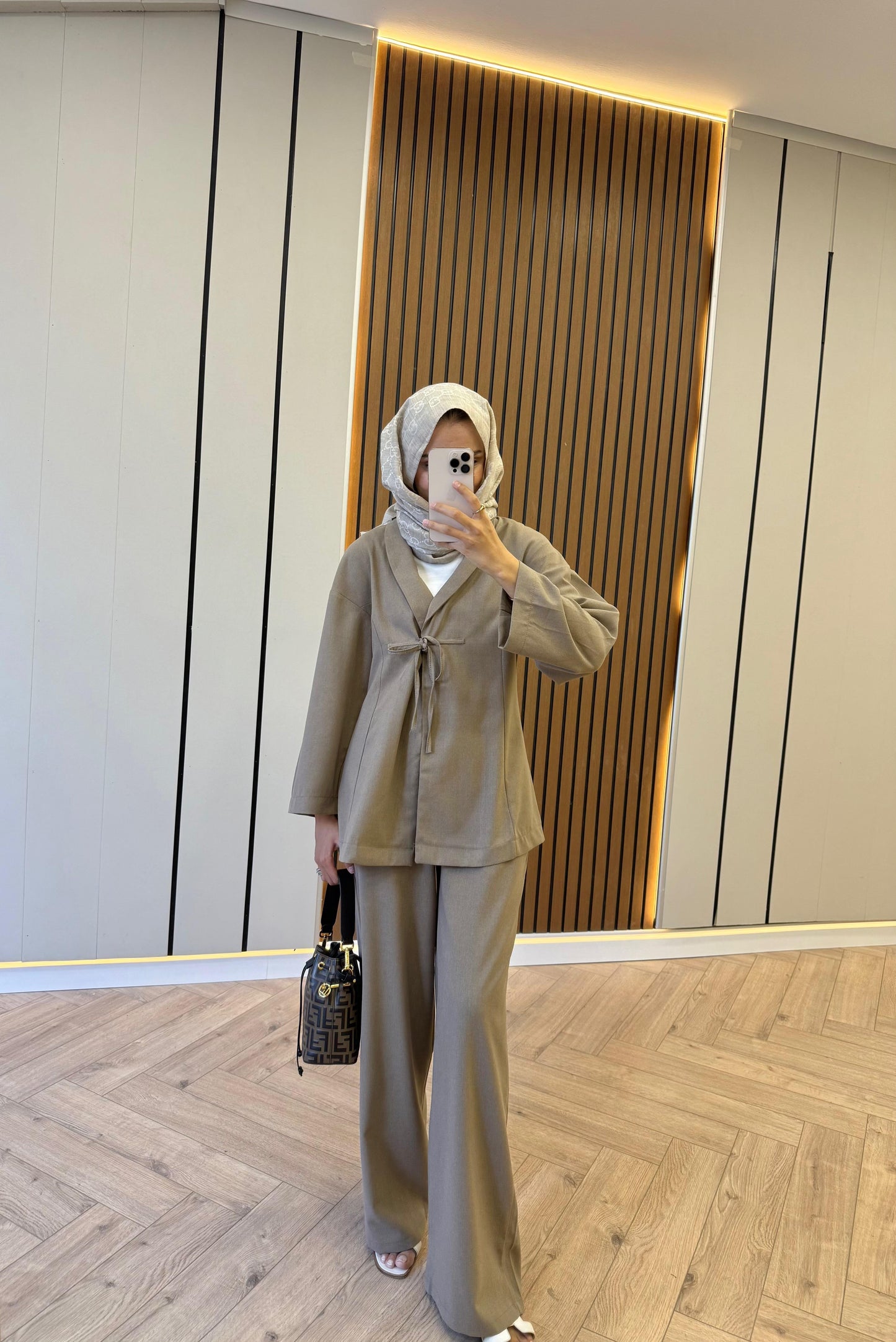 Kimono Tie-Belt Set – Khaki