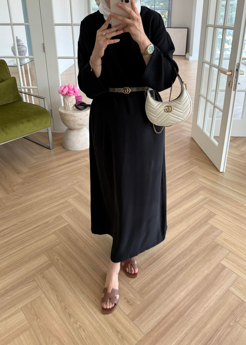 Tencel Basic Maxi Dress - Black