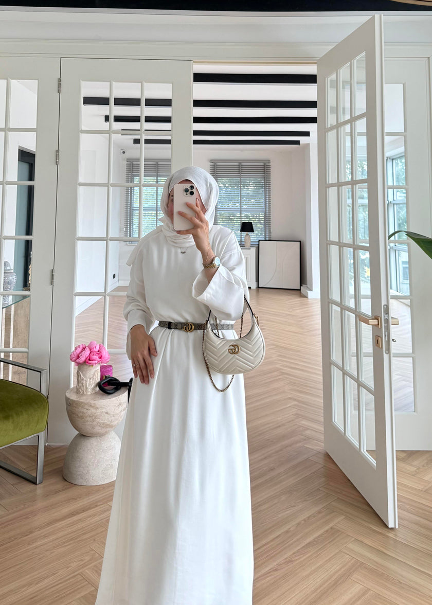 Tencel Basic Maxi Dress - White