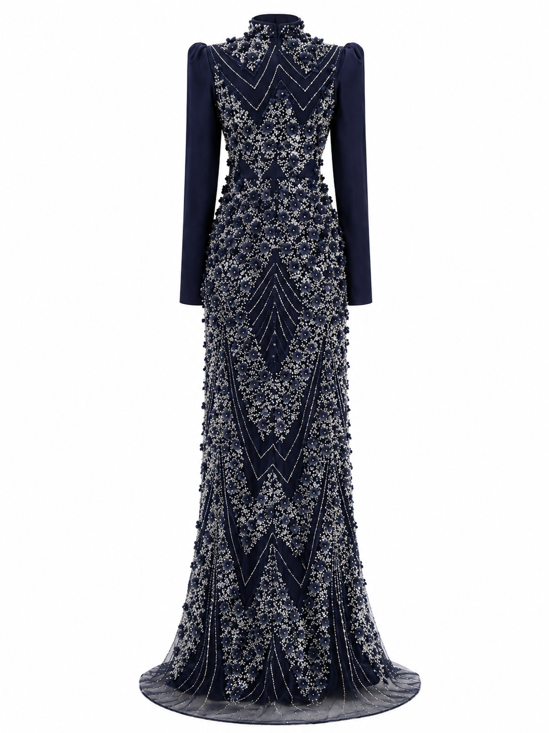 Mimosa Modest Evening Dress - Navy