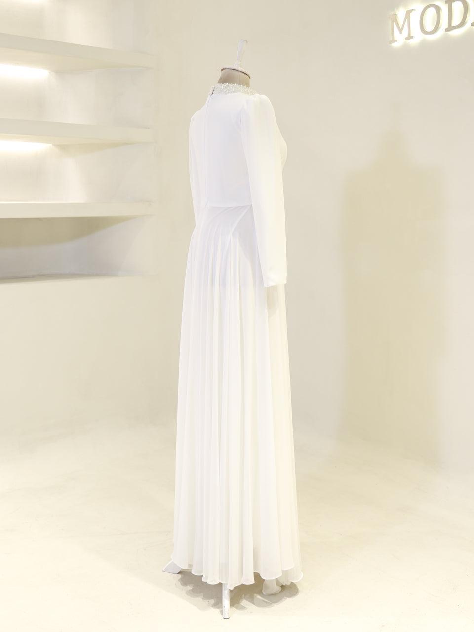 Sofia Crystal Dress- White
