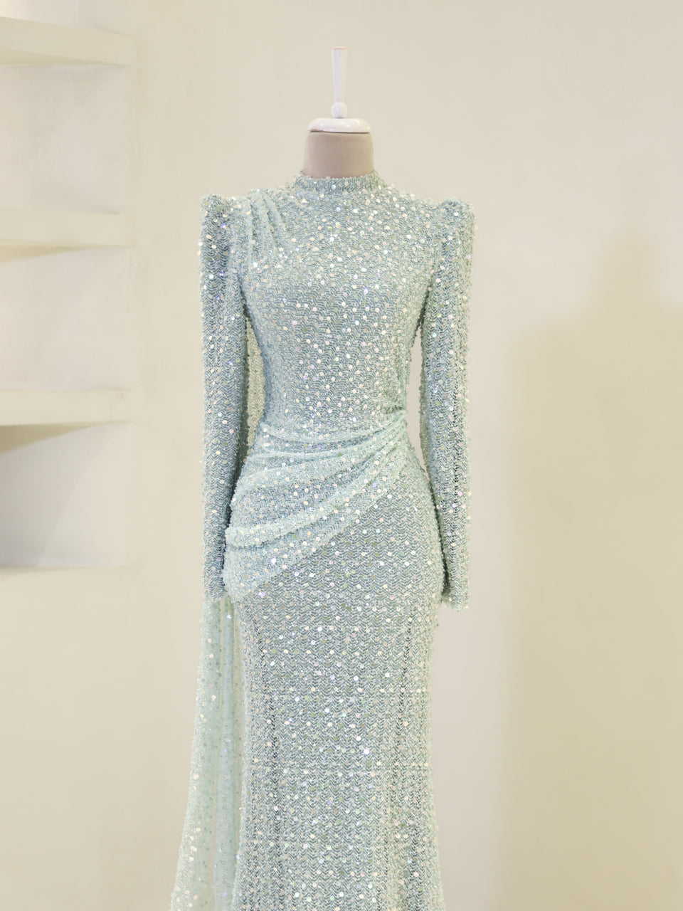 Lujain Evening Dress - Mint - view 3