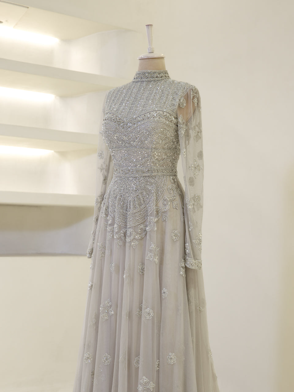 Anaqa Couture Evening Dress - Navy - view 3