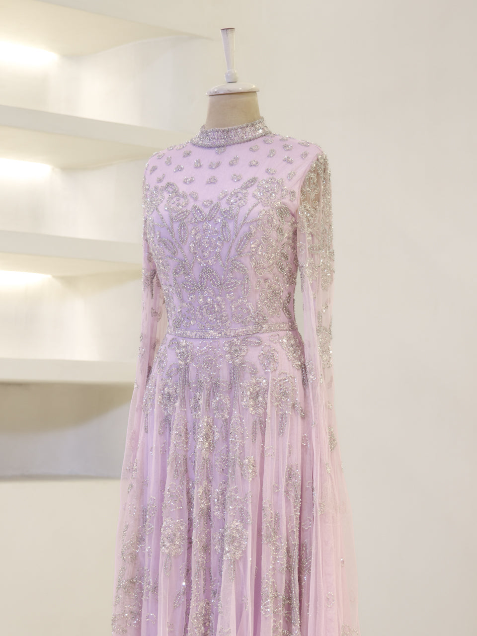 Lulua Couture Evening Dress - Lilac - view 3