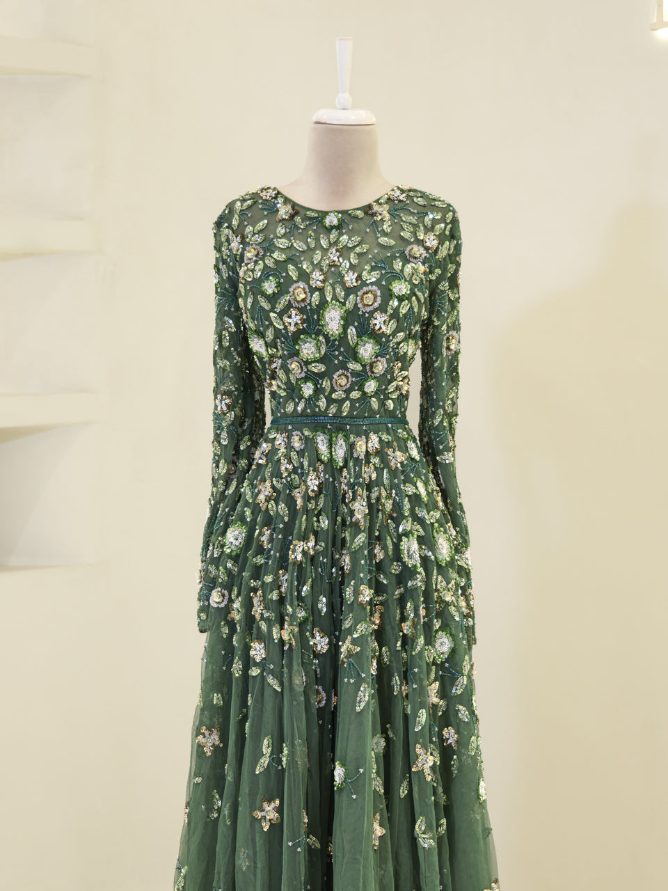 Couture Jasmine Evening Dress - Emerald