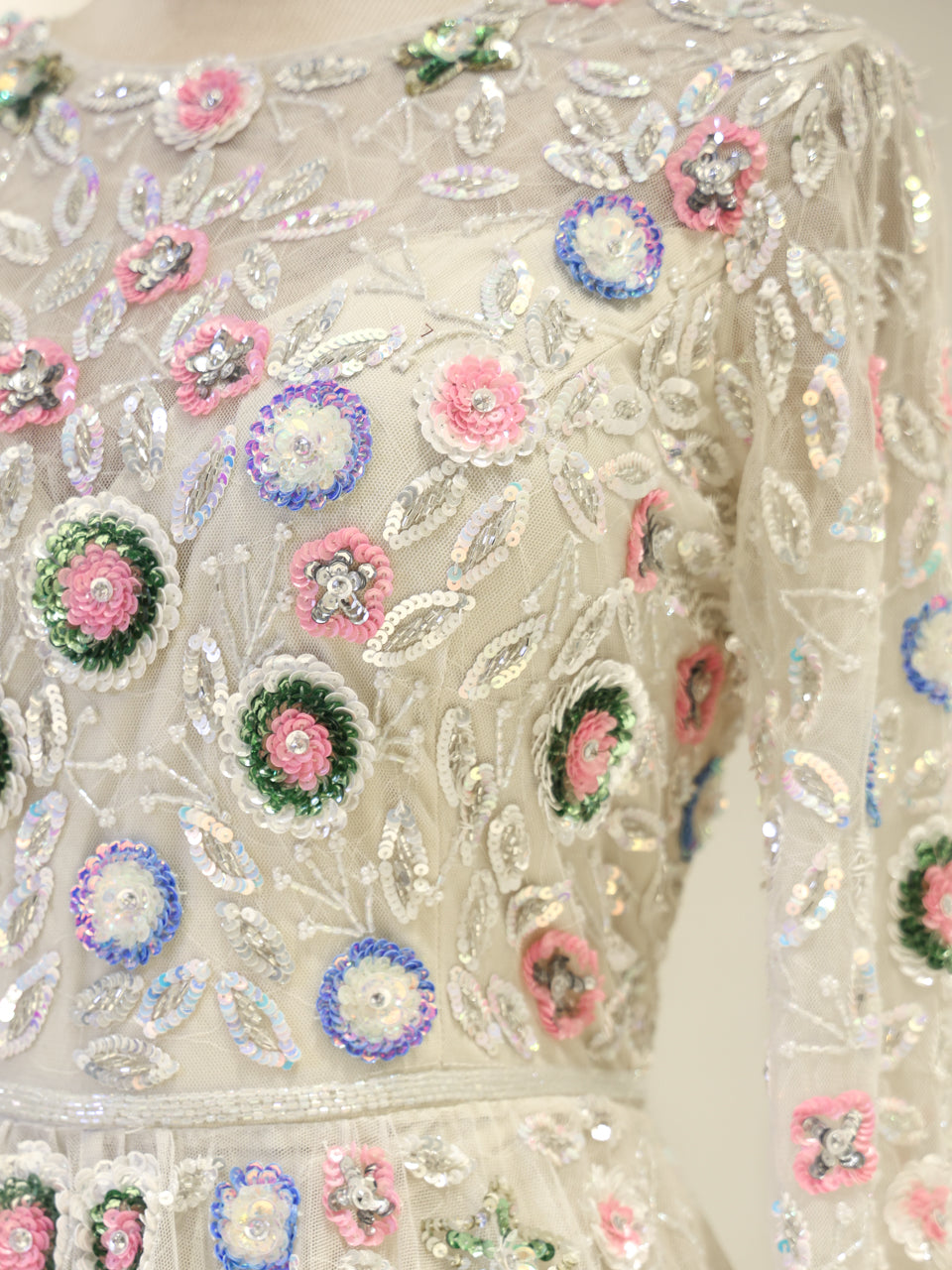 Couture Jasmine Evening Dress - Ecru - view 4