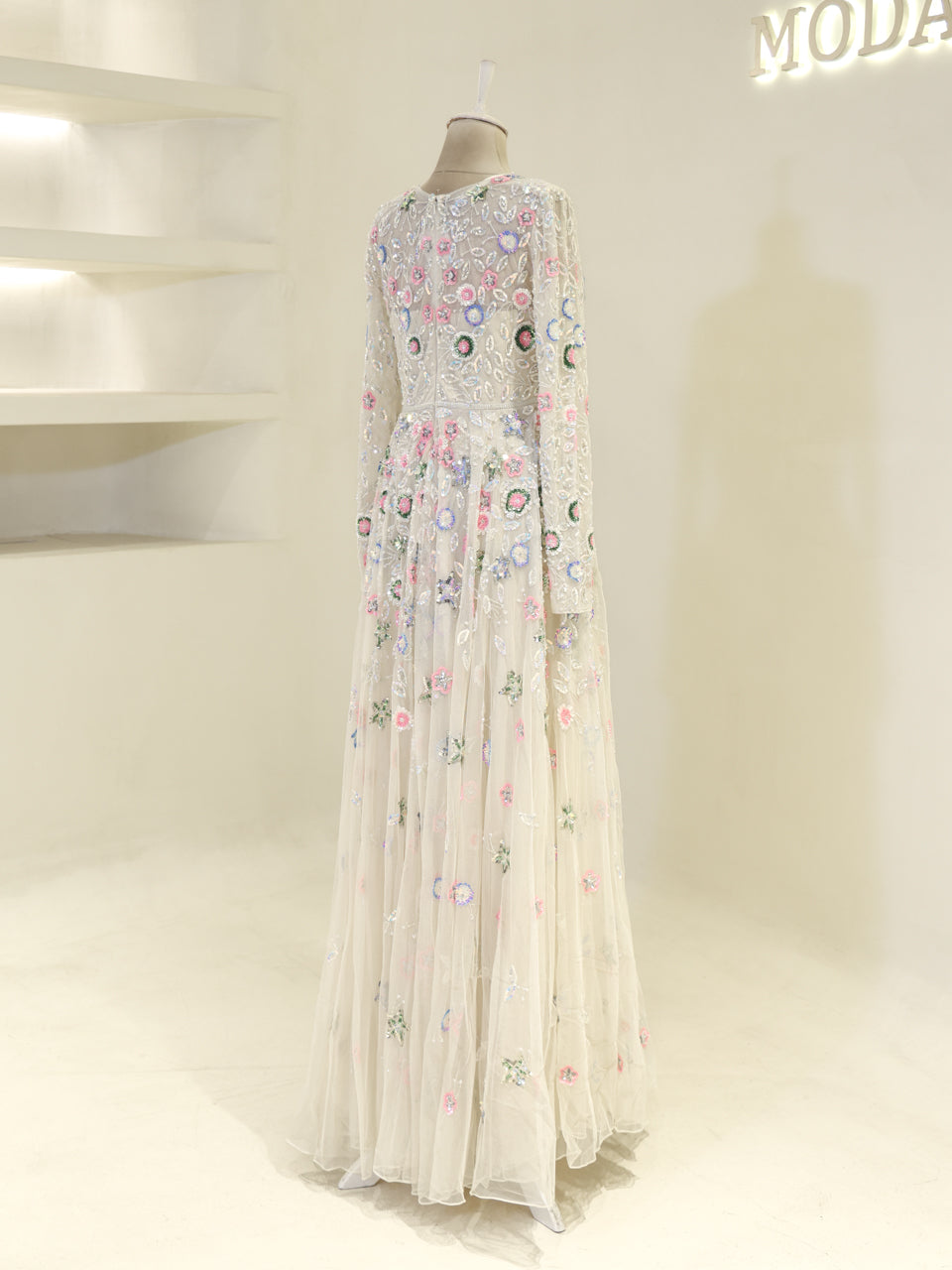 Couture Jasmine Evening Dress - Ecru - view 5