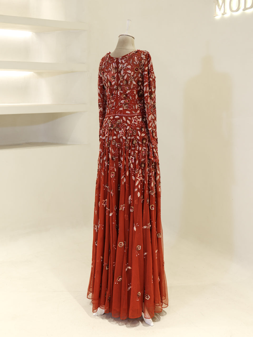 Couture Jasmine Evening Dress - Terracotta - view 5