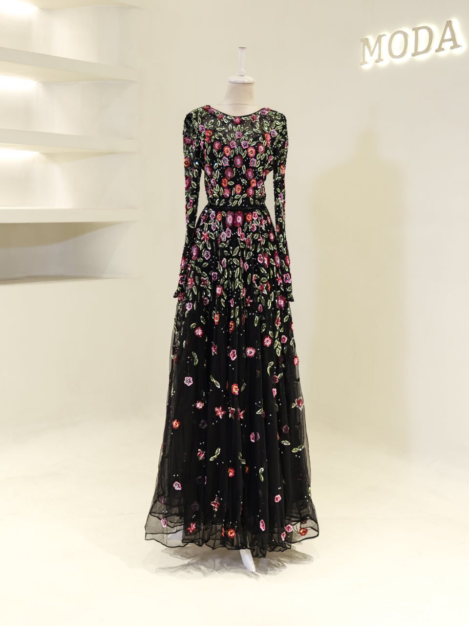 Couture Jasmine Evening Dress - Black
