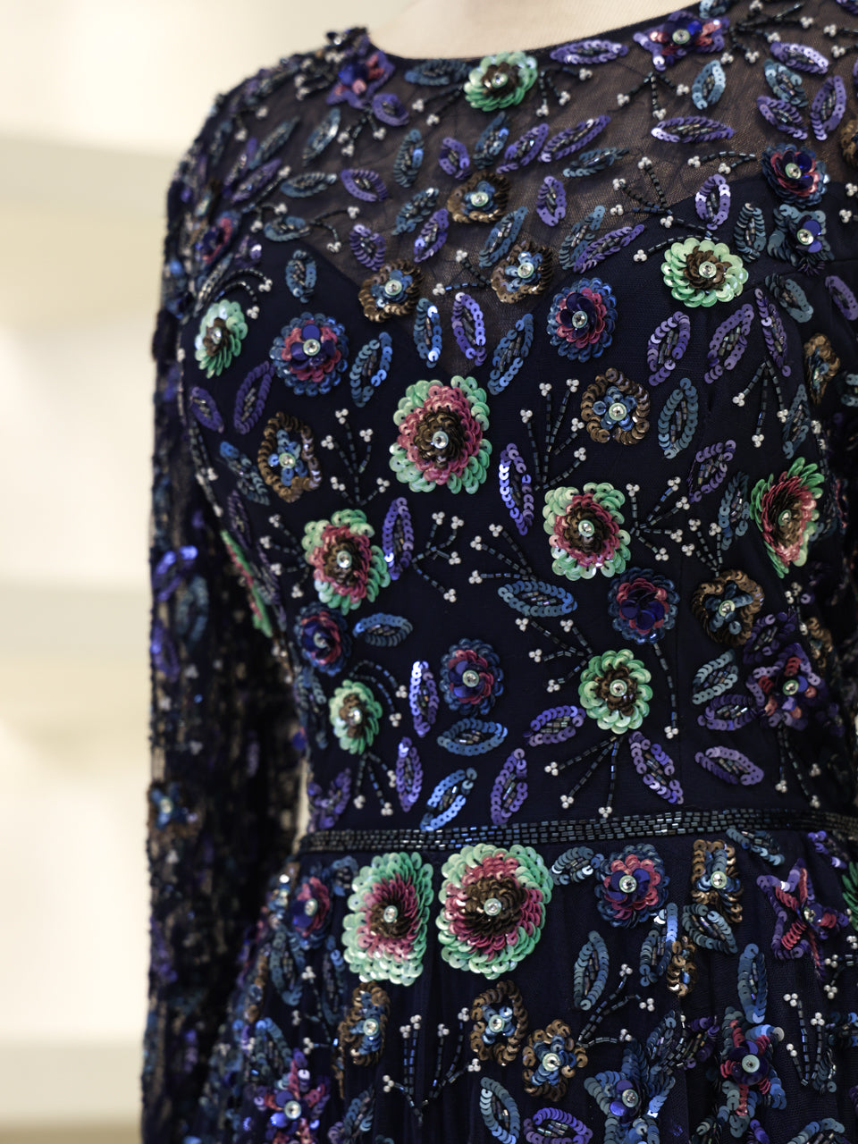 Couture Jasmine Evening Dress - Navy - view 4