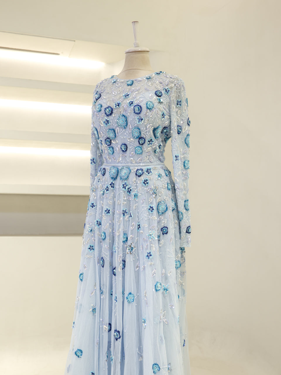 Couture Jasmine Evening Dress - Blue - view 3