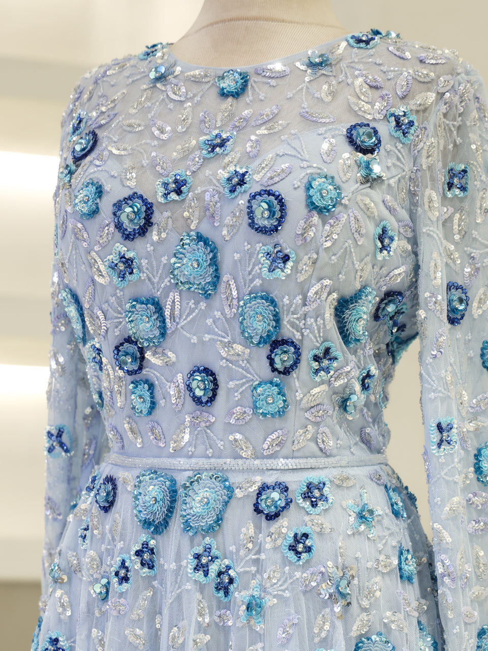 Couture Jasmine Evening Dress - Blue - view 4