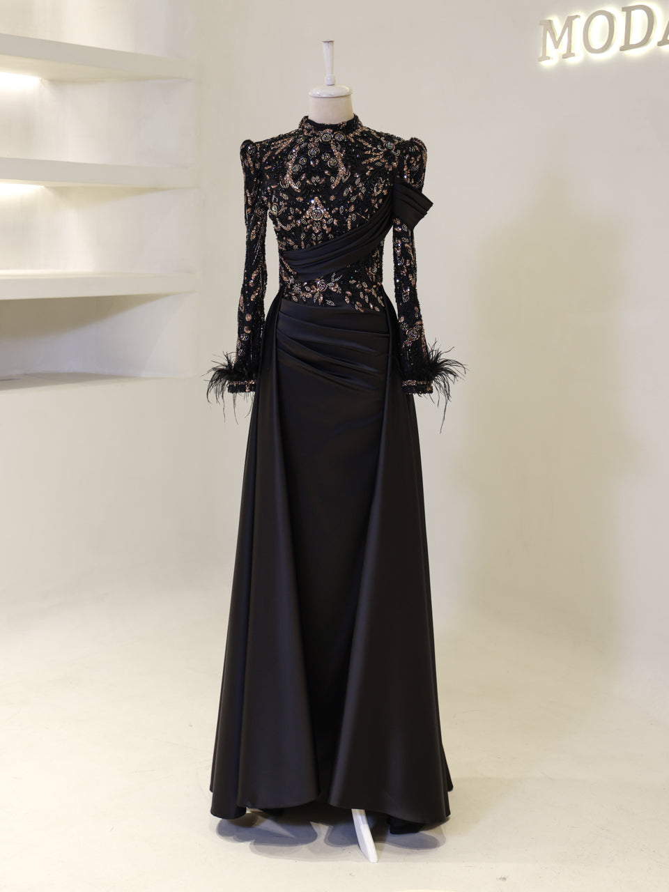 Benan Evening Dress - Navy