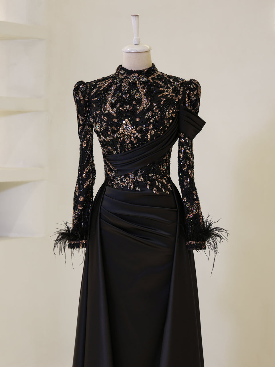 Benan Evening Dress - Navy - view 2