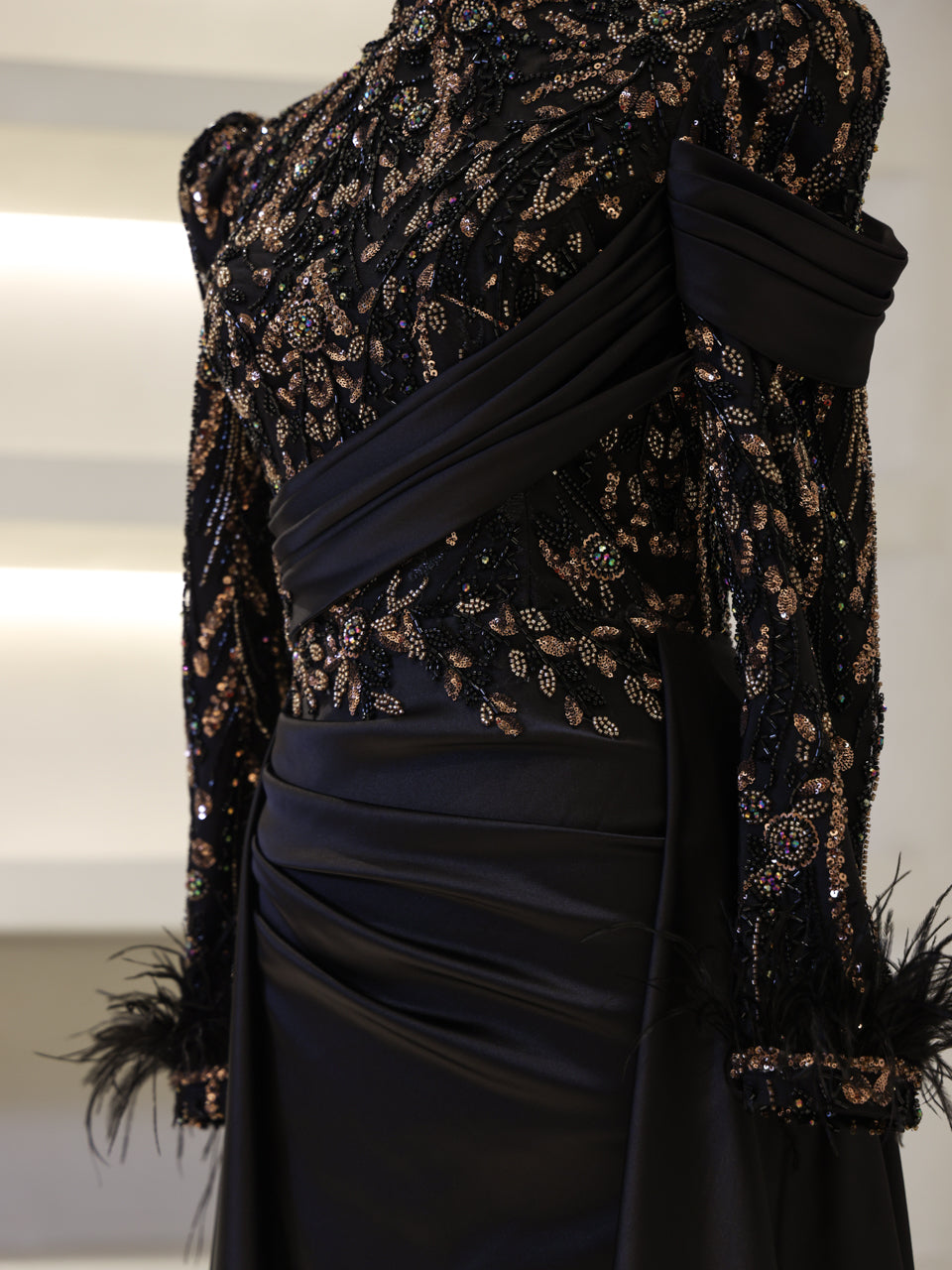 Benan Evening Dress - Navy - view 4