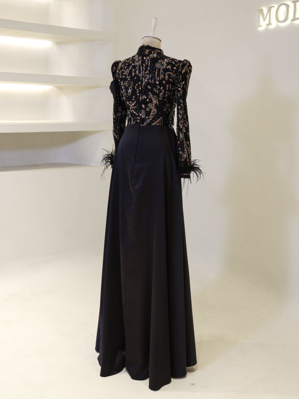Benan Evening Dress - Navy - view 5