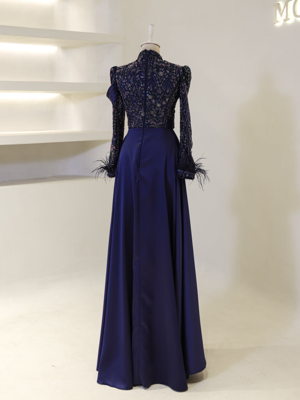 Benan Evening Dress - Black-Gold - view 5