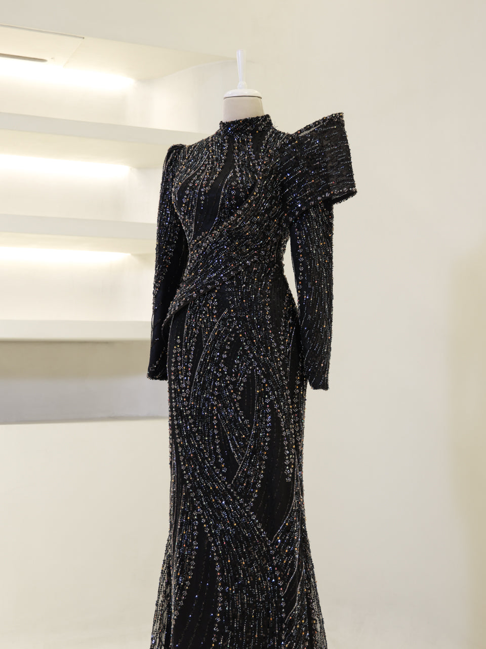 Majesty Evening Dress - Black - view 3