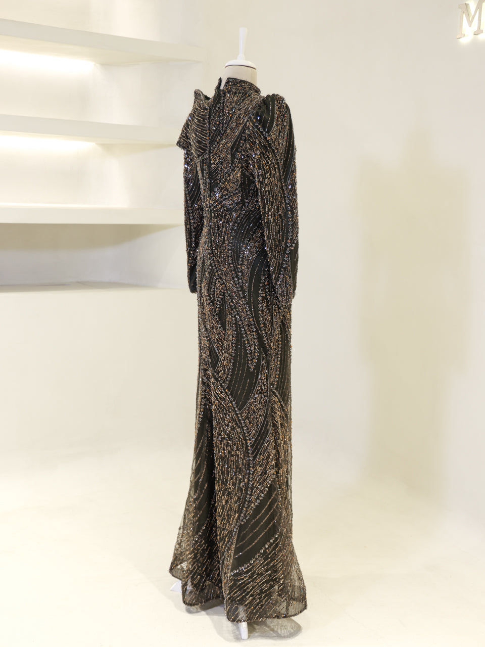 Majesty Evening Dress - Khaki - view 5