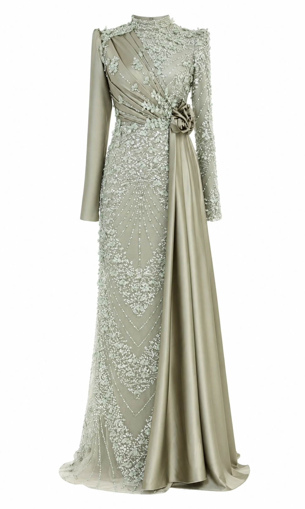 Mimosa Modest Evening Dress - Mint