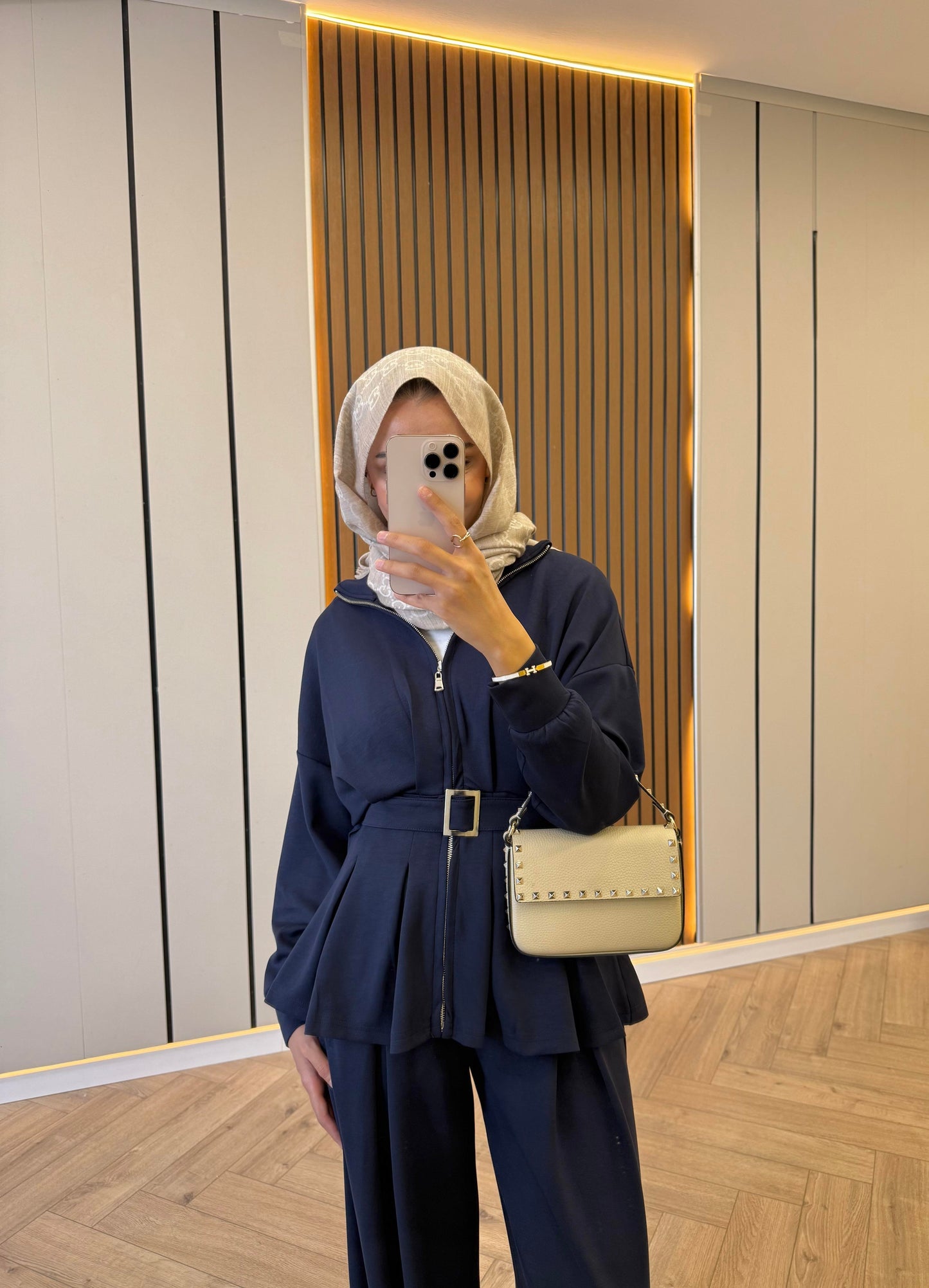 Belted Oysh Set – Navy