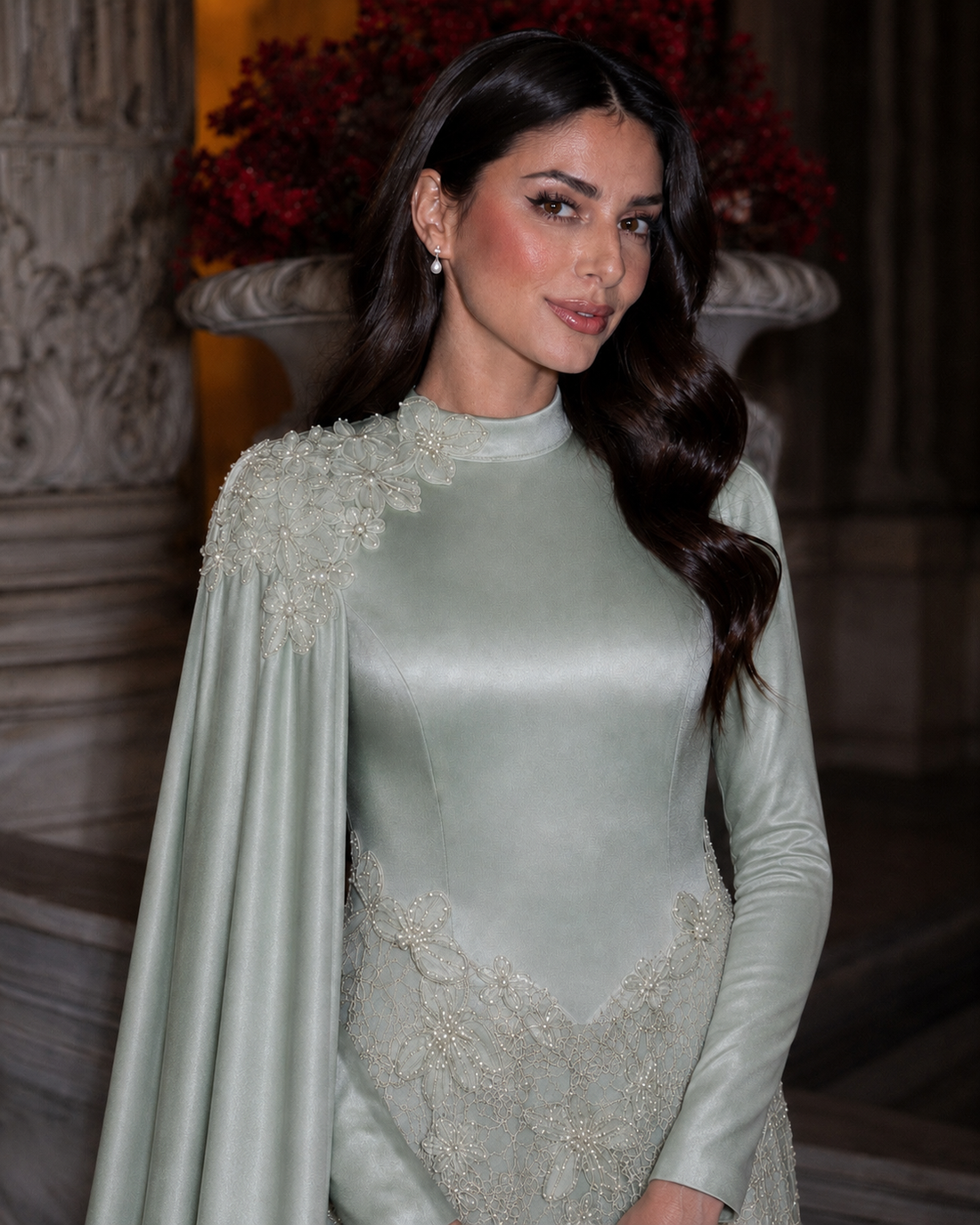 Pera Mint Green Couture Dress