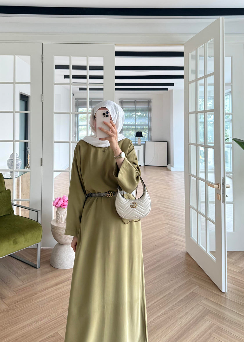 Tencel Basic Maxi Dress - Khaki