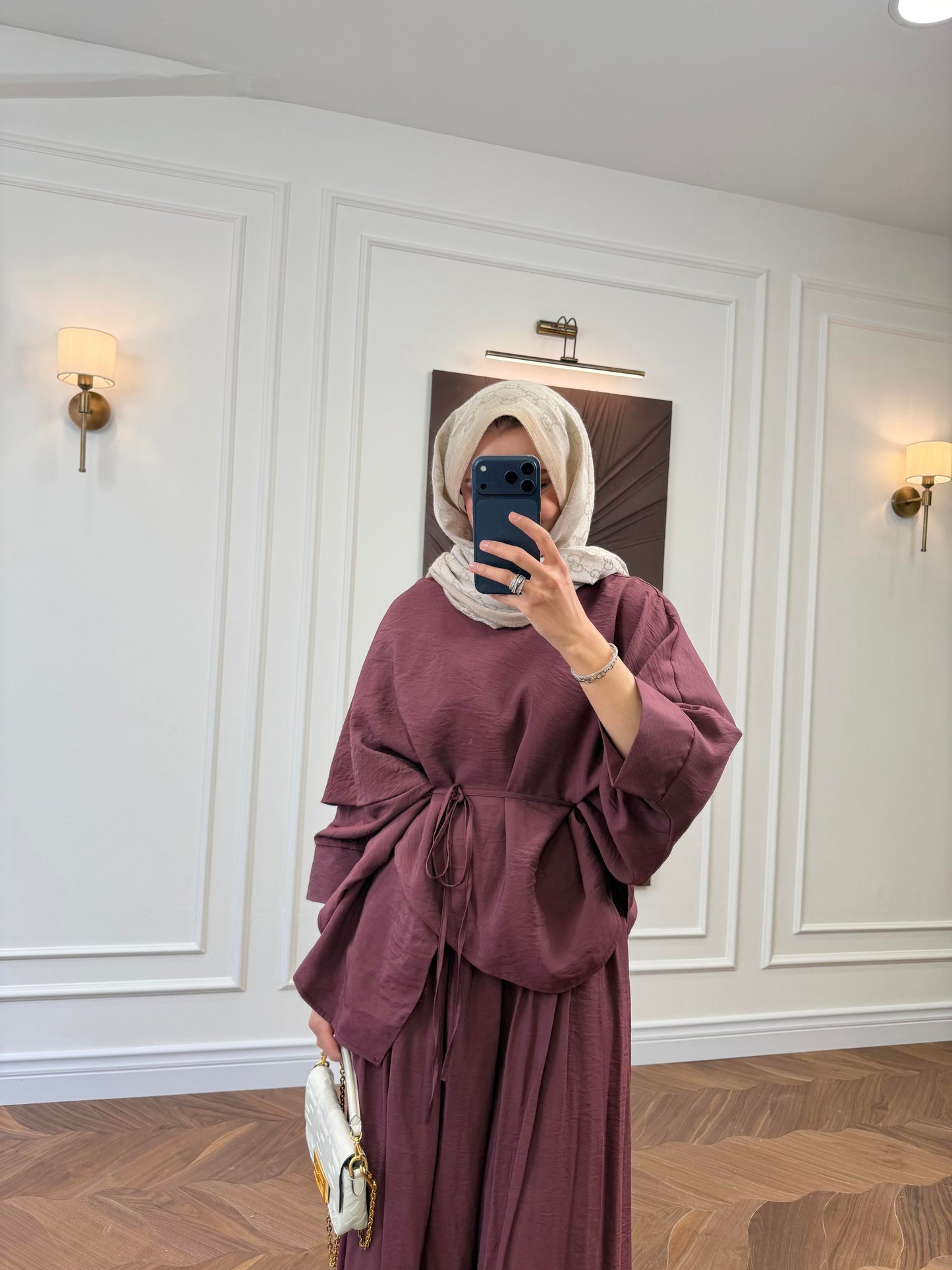 Lorin Two-Piece Set – Burgundy