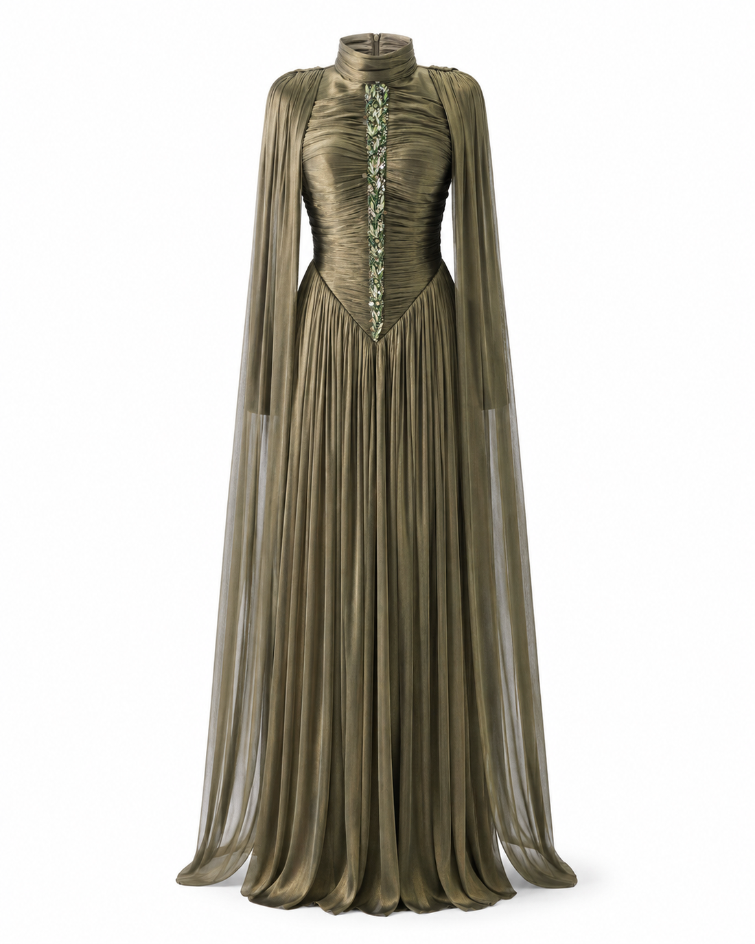 Mona Evening Dress - Khaki