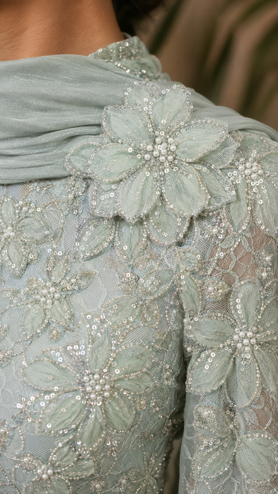 Iris Evening Dress - Mint