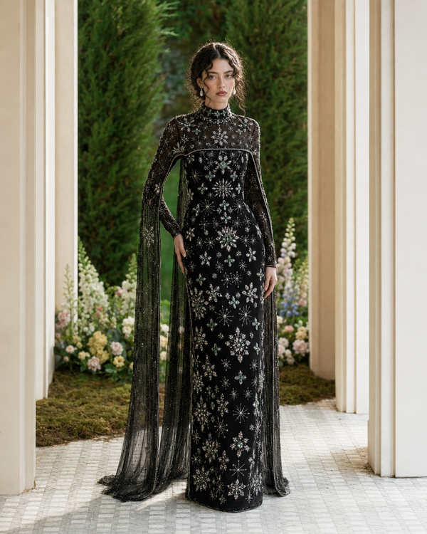 Celestia Couture Abiye Elbise - Siyah