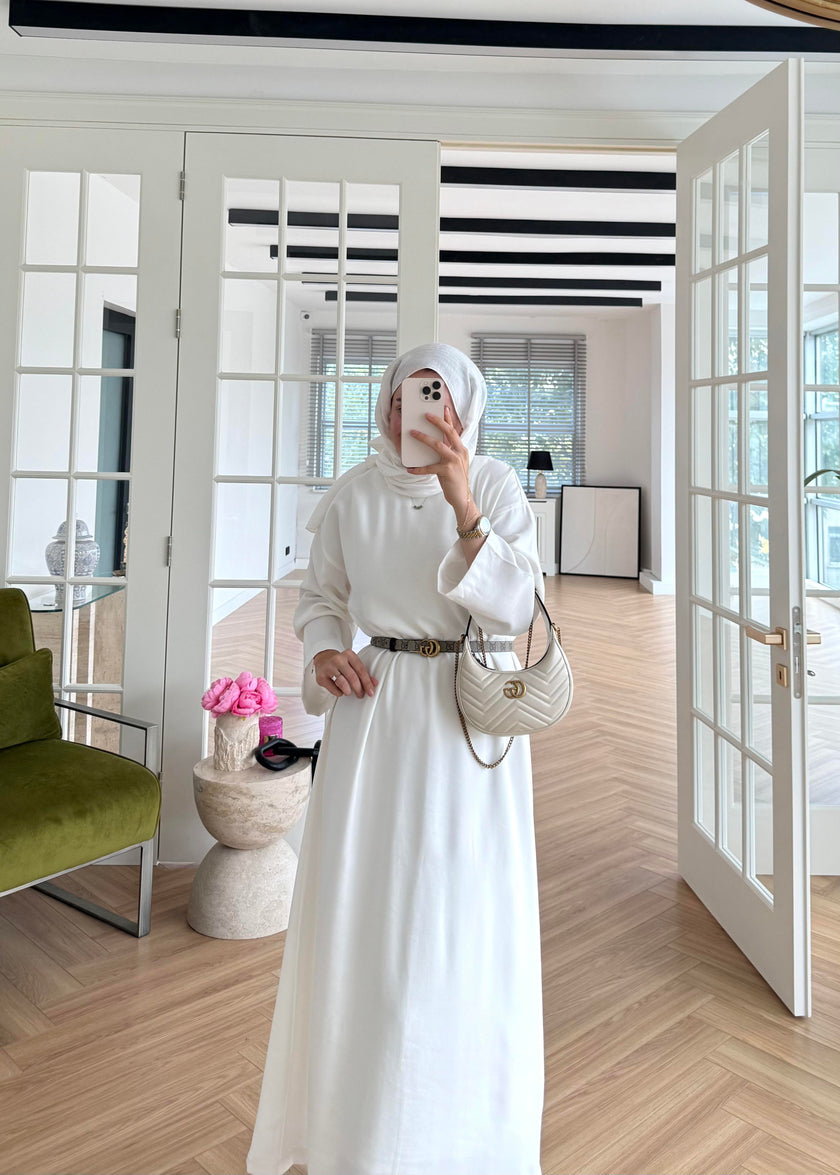 Tencel Basic Maxi Dress - White