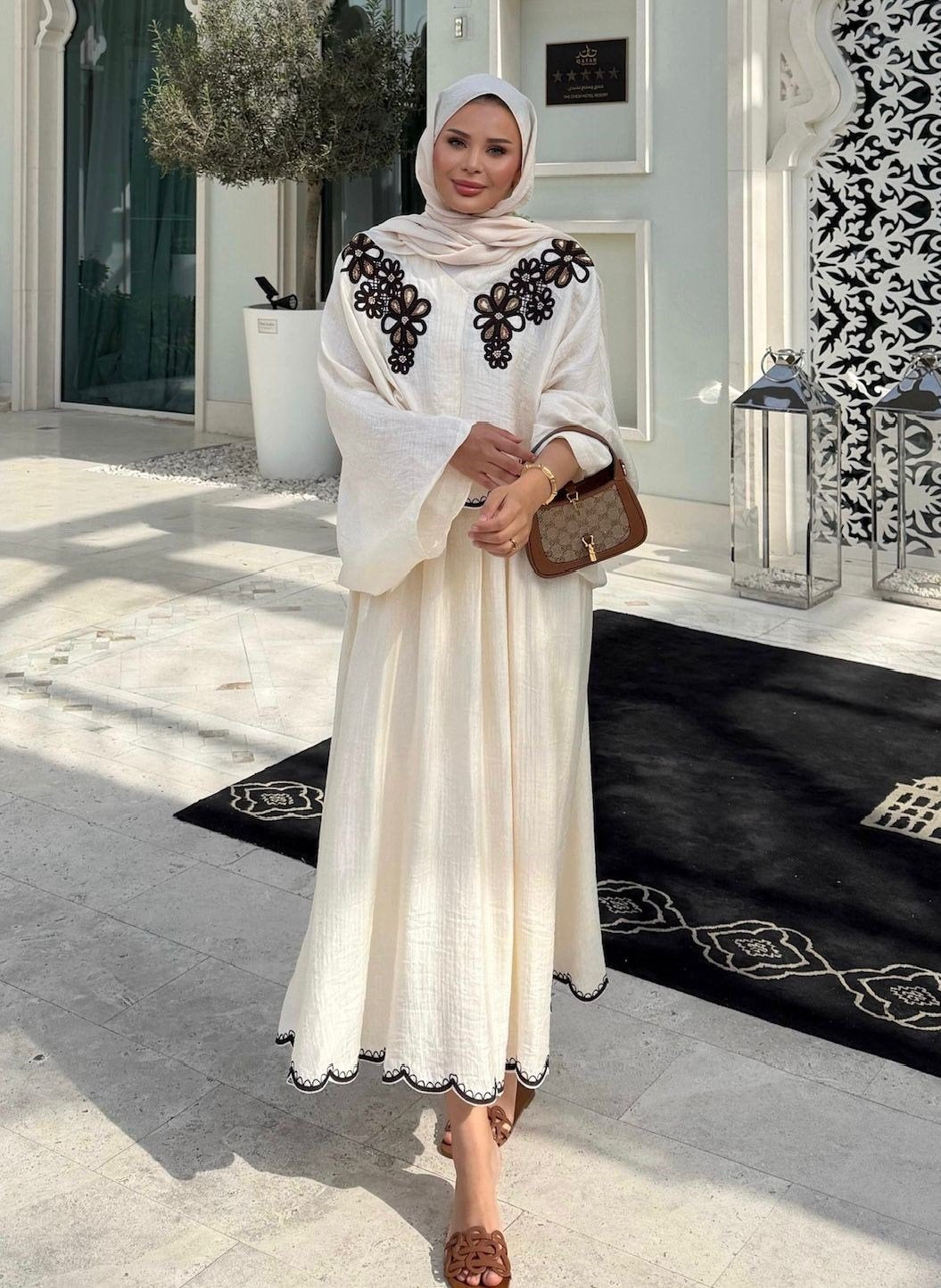 Lace Detailed Skirt Set - White