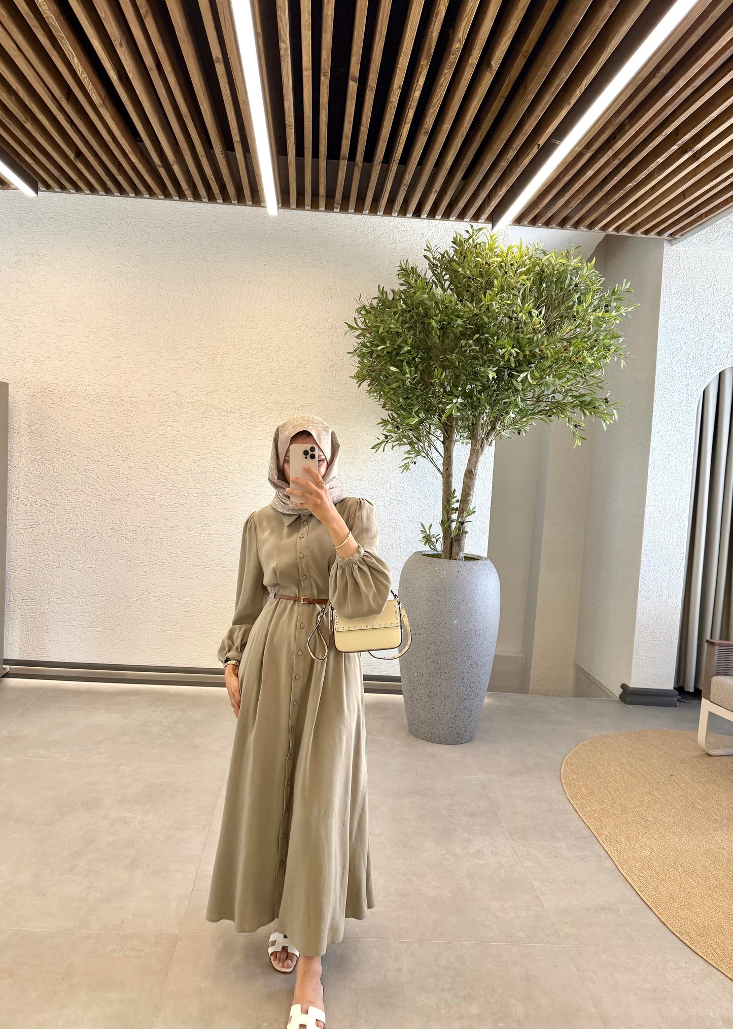 July Belted Dress - Khaki