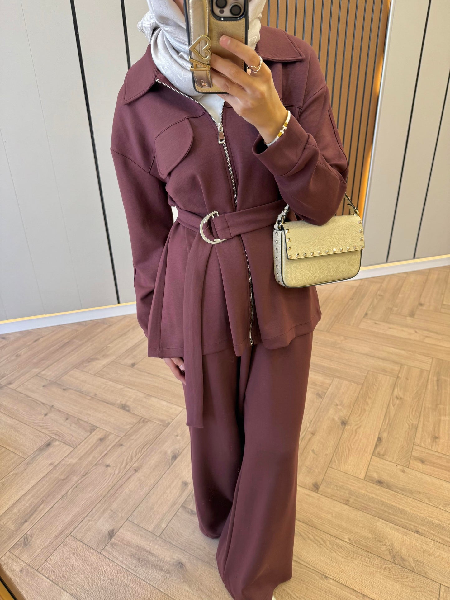 Front-Pocket Oysh Set – Burgundy